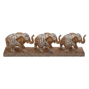 Dekoracija Elephants 46,5x8x13cm