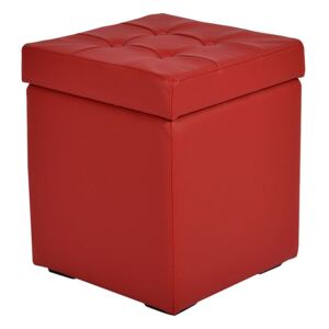 Box S tabure sa spremnikom crveni 36x36x42cm