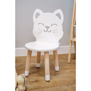 Dječja stolica - Mačka - bijela Kids chair - Cat