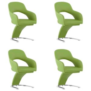 Blagovaonske stolice od umjetne kože 4 kom zelene