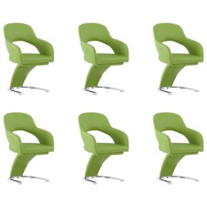Blagovaonske stolice od umjetne kože 6 kom zelene