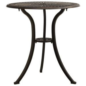 VidaXL Vrtni stol brončani 62 x 62 x 65 cm od lijevanog aluminija