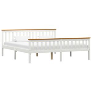VidaXL Okvir za krevet od masivne borovine bijeli 180 x 200 cm