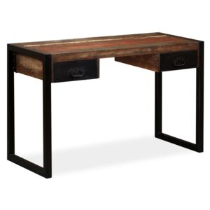 VidaXL Pisaći stol s 2 ladice od masivnog obnovljenog drva 120x50x76 cm