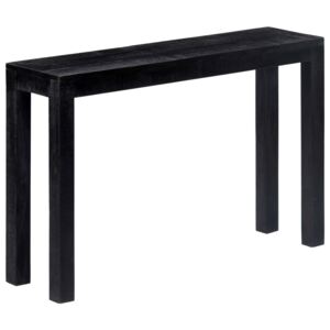 VidaXL Konzolni stol crni 118 x 30 x 76 cm od masivnog drva manga