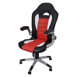 VidaXL Uredska stolica od umjetne kože u modernom dizajnu - Crvena