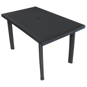 VidaXL Vrtni stol od plastike antracit 126 x 76 x 72 cm