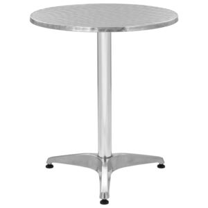 VidaXL Vrtni stol srebrni 60 x 70 cm aluminijski