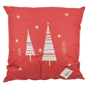 Ukrasni jastuk "Crveni božićni bor" 45x45 cm