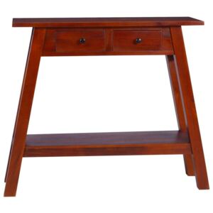 Konzolni stol klasični smeđi 90x30x75cm masivno drvo mahagonija