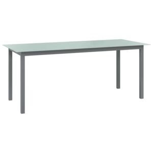 VidaXL Vrtni stol svjetlosivi 190 x 90 x 74 cm od aluminija i stakla