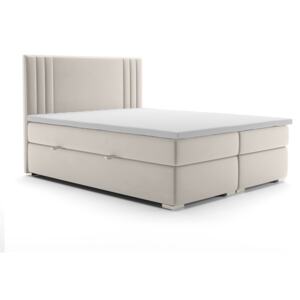 Zondo Bračni krevet Boxspring 140 cm Morcano (s prostorom za odlaganje) (bijela). Akcija -33%