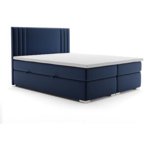 Zondo Bračni krevet Boxspring 140 cm Morcano (s prostorom za odlaganje) (plava). Akcija -33%