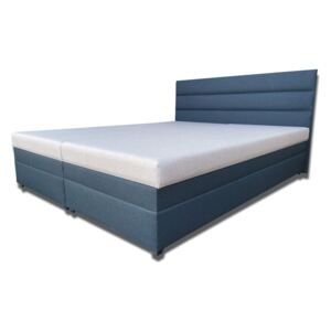 Zondo Bračni krevet 180 cm Rebeka (s pjenastim madracima) (tamno plava)