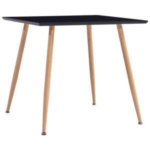 VidaXL Blagovaonski stol crni i boja hrasta 80,5 x 80,5 x 73 cm MDF