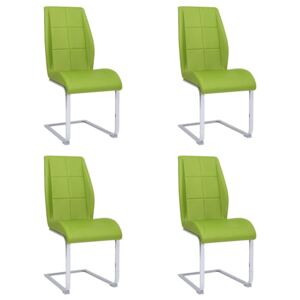VidaXL Konzolne blagovaonske stolice od tkanine 4 kom zelene