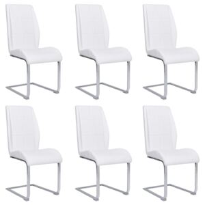 VidaXL Konzolne blagovaonske stolice od tkanine 6 kom bijele