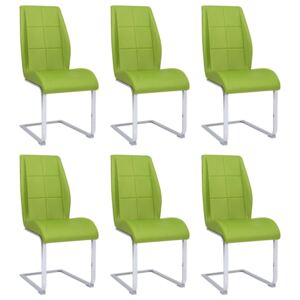 VidaXL Konzolne blagovaonske stolice od tkanine 6 kom zelene