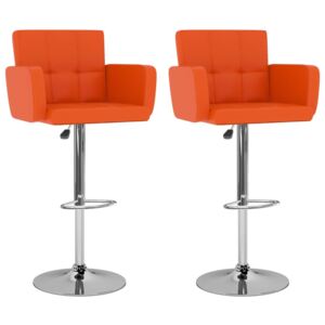VidaXL Barski stolci od umjetne kože 2 kom narančasti