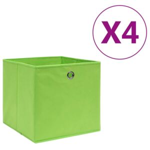 VidaXL Kutije za pohranu od netkane tkanine 4 kom 28x28x28 cm zelene