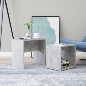 VidaXL Set stolića za kavu siva boja betona 48 x 30 x 45 cm od iverice