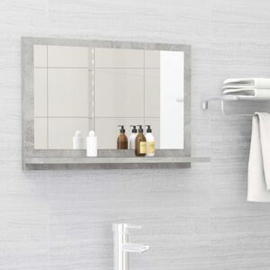 VidaXL Kupaonsko ogledalo siva boja betona 60 x 10,5 x 37 cm iverica