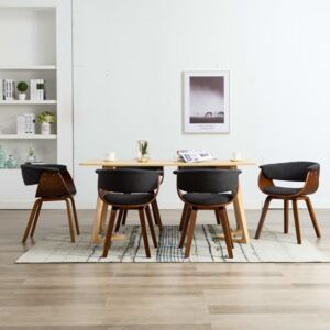 VidaXL Blagovaonske stolice od savijenog drva i tkanine 6 kom sive