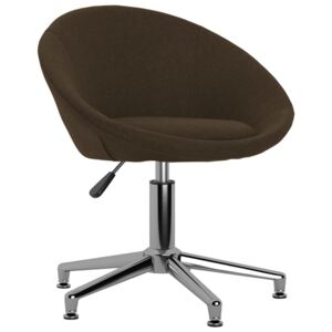 VidaXL Okretna uredska stolica od tkanine tamnosmeđa