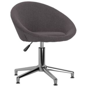 VidaXL Okretna uredska stolica od tkanine smeđe-siva
