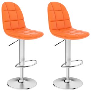 VidaXL Barski stolci od umjetne kože 2 kom narančasti