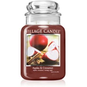 Village Candle Apples & Cinnamon mirisna svijeća (Glass Lid) 602 g