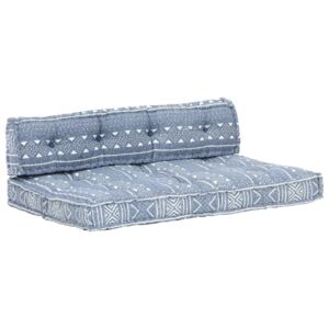 VidaXL Jastuk za paletni kauč indigo od tkanine s patchworkom