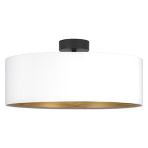 Bijela stropna svjetiljka s detaljima u zlatnoj boji žarulja napada tres XL, ⌀ 45 cm