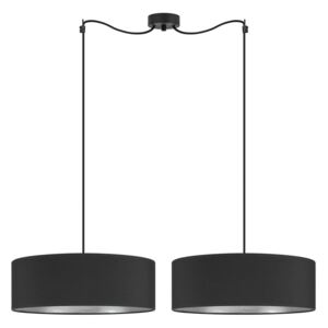 Crna dvosmjerna suspenzija svjetiljke s detaljima u žaruljicama napad tres XL, ⌀ 45 cm