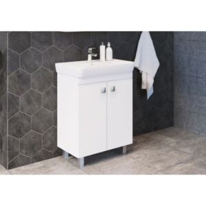 ARMAL SIMPLY, stojeća kupaonska baza s umivaonikom, 60x40x85 cm, bijela sjaj