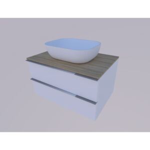 ARMAL FREZIA viseća kupaonska baza s umivaonikom, 80x53,5x45,5 cm, dvije ladice, krom mat ručkice