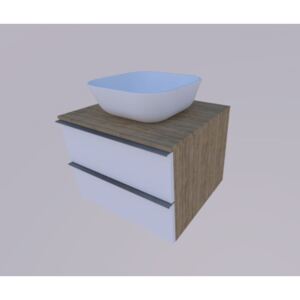 ARMAL FREZIA viseća kupaonska baza s umivaonikom, 60x53,5x45,5 cm, dvije ladice