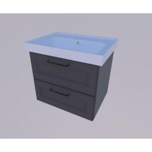ARMAL IRIS viseća kupaonska baza s umivaonikom FRAME60, rustik, dvije ladice, 60x45x53,5 cm