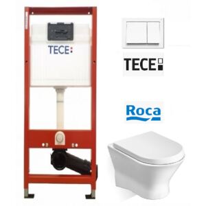 TECE base modul za WC s tipkom + ROCA NEXO WC ŠKOLJKA VISEĆA i ROCA NEXO WC DASKA SOFTCLOSE