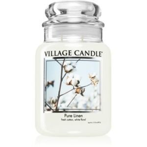 Village Candle Pure Linen mirisna svijeća (Glass Lid) 602 g