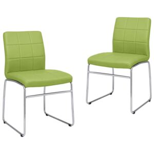 VidaXL Blagovaonske stolice od umjetne kože 2 kom zelene