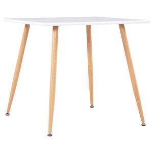 VidaXL Blagovaonski stol bijeli i boja hrasta 80,5 x 80,5 x 73 cm MDF