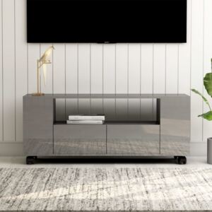 VidaXL TV ormarić visoki sjaj sivi 120 x 35 x 43 cm od iverice