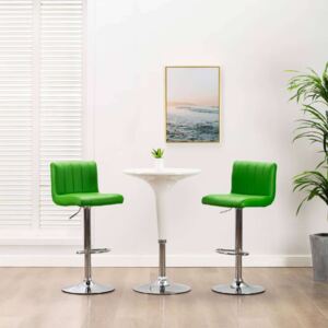 Barski stolac od umjetne kože zeleni