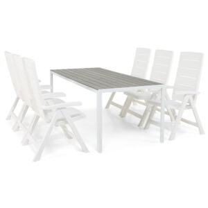 Stol i stolice set VG3997, Boja: Siva + bijela