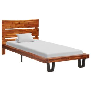VidaXL Okvir za krevet od masivnog drva bagrema sa živim rubom 90 cm