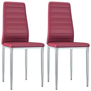VidaXL Blagovaonske stolice od umjetne kože 2 kom crvene