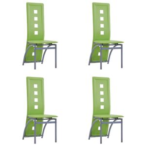 VidaXL Blagovaonske stolice od umjetne kože 4 kom zelene