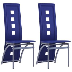 VidaXL Blagovaonske stolice od umjetne kože 2 kom plave