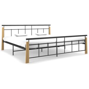 VidaXL Okvir za krevet od metala i masivne hrastovine 200 x 200 cm